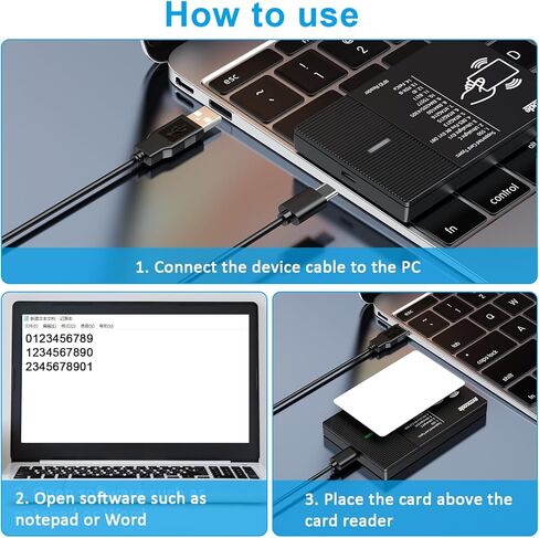 قارئ RFID 125 كيلو هرتز/13.56 ميجا هرتز قارئ ثنائي التردد 1326 بطاقة تقريب عائلية وبطاقة هوية EM4100 قارئ USB يدعم بروتوكول ISO 14443-A/B وبطاقة IC وملصقات بروتوكول ISO15693 قارئ بطاقات بدون تلامس in Kuwait