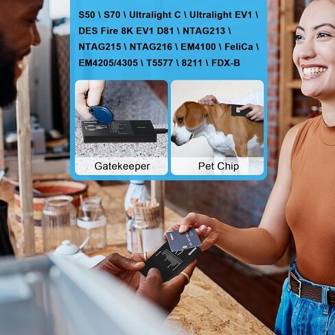 قارئ RFID 125 كيلو هرتز/13.56 ميجا هرتز قارئ ثنائي التردد 1326 بطاقة تقريب عائلية وبطاقة هوية EM4100 قارئ USB يدعم بروتوكول ISO 14443-A/B وبطاقة IC وملصقات بروتوكول ISO15693 قارئ بطاقات بدون تلامس in Kuwait