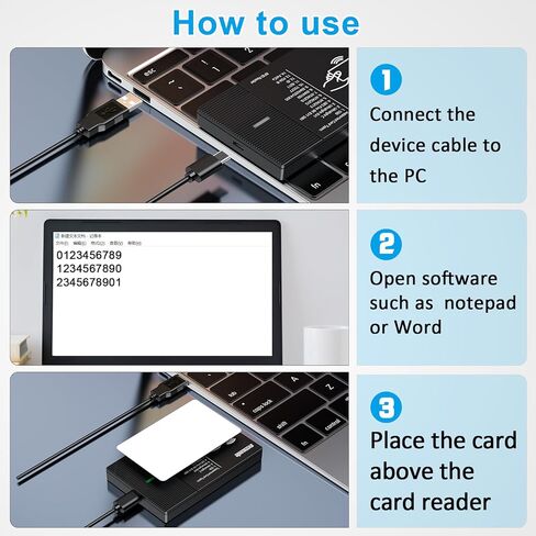 قارئ RFID 125 كيلو هرتز/13.56 ميجا هرتز قارئ ثنائي التردد 1326 بطاقة تقريب عائلية وبطاقة هوية EM4100 قارئ USB يدعم بروتوكول ISO 14443-A/B وبطاقة IC وملصقات بروتوكول ISO15693 قارئ بطاقات بدون تلامس in Kuwait