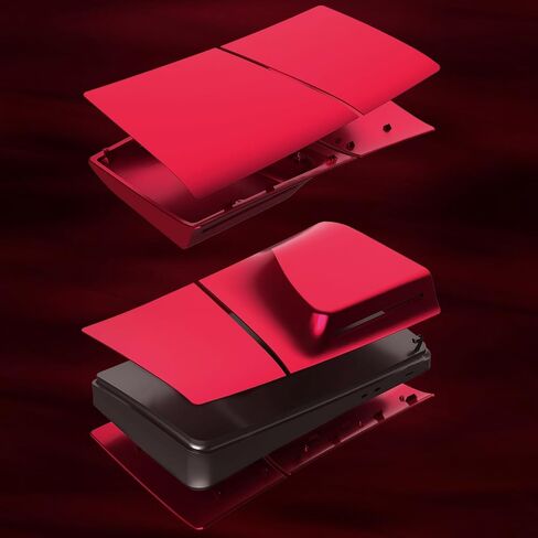 لوحات غطاء لجهاز PS5 Slim Disc Edition لجهاز PS5 Slim Premium ABS لوحات بديلة مضادة للخدش والغبار حافظة واقية لجهاز Playstation 5 Slim Accessories باللون الأحمر in Kuwait