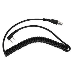 2-Pin to 5-Pin Coil Cord Cable K Cable for Kenwood/HYT//Relm Two Way Radios and Headsets