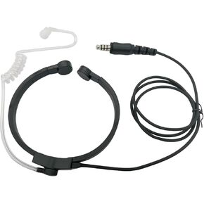 Military Throat Mic Headset Neck Earpiece Radio Tactical Headphone