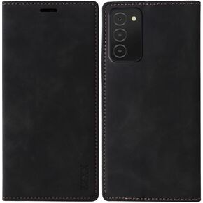 ZZXX Samsung Galaxy A03S Case Wallet with [RFID Blocking] Card Slot Photo Fram Kickstand Magnetic Soft Leather Flip Fold Case for Samsung Galaxy A03S Wallet Case(Black)