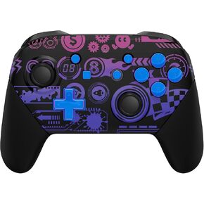 eXtremeRate Deluxe Championship Faceplate Backplate Handles for Nintendo Switch Pro Controller, Replacement Hand Grip Housing Shell Buttons for Nintendo Switch Pro Controller - Controller NOT Included