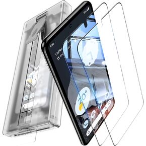 UniqueMe for Google Pixel 8 Pro Screen Protector, [Not Glass] Support Fingerprint Unlock [Alignment Frame] 7H Hardness Full Coverage Screen Bubble Free Case Friendly 6.7 inch - 2 Pack Transparent