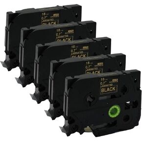 NEOUZA 5PK Compatible for Brother P-Touch Laminated TZe TZ 241 441 541 641 741 Label Tape Cartridge 18mm x 8m (Set of Black Print on White Red Blue Yellow Green)