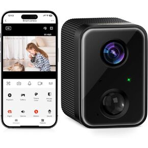 Security Camera Wireless Outdoor 130°, 1080P WiFi Battery Camera for Home Security, IP65 PIR Motion Detection, 2-Way Talk Night Vision, 160 Days Battery Life, Siren Sound Alarm