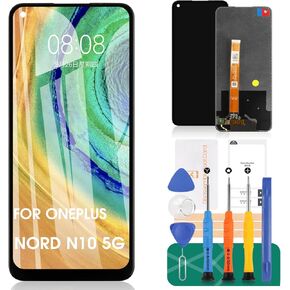 for OnePlus Nord N10 5G Screen Replacement BE2029 LCD Screen Replacement BE2025 6.49" LCD Display BE2026 Touch Digitizer Compatible with BE2028 Assembly Repair Parts Kits Black