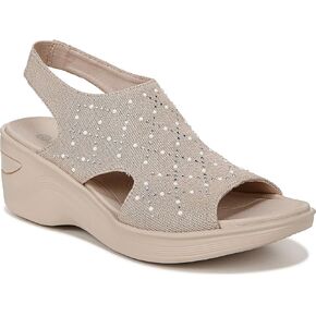 BZees Women's Destiny Bright Slingback Casual Sandal Heeled