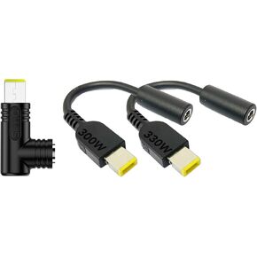SlimQ 330W DC Power Adapter Connector Kit Adapter for Lenovo laptops, 11x4.5mm DC Connectors to Lenovo Gaming Laptops
