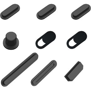 9 PCS Dust Plug Cover Compatible 2024 2023 MacBook Air 15 inch M3 A3114 M2 A2941 Chip 2024-2022 MacBook Air 13.6 Model M3 A3113 M2 A2681, HDMI, Thunderbolt, SD, Charger Port & Headphone Dust Plug Set