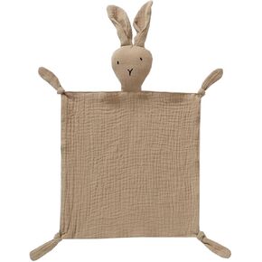 Blue Bunny Organic Cotton Security Blanket for Baby Boys and Girls, Soft Baby Loveys Muslin Cotton Blanket, Breathable Security Blanket Great