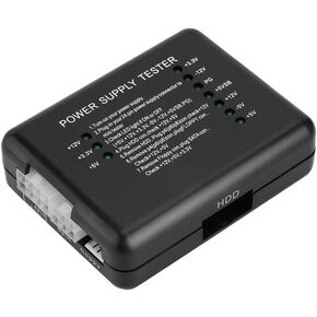 Pomya Power Supply Tester Checker for Computer 20/24 Pin HDD Floppy for Any Computer Technician