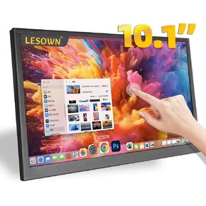 10 inch Monitor Touchscreen Small HDMI Portable Display 1024x600 IPS Computer 10.1 inch Secondary Screen Mini Monitors for Windows Mac Laptop PC