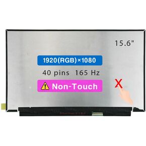 15.6" Non-Touch Screen Replacement LP156WFG-SPT2 SPT3 NV156FHM-NY8 for Lenovo Ideapad Gaming 3 15IHU6 Model 82K1 LCD Display Panel FHD 1920x1080 (40 pin 165Hz)