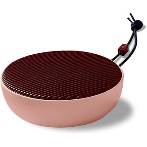 Vifa City Bluetooth Speaker, Portable Wireless Loudspeaker, Bluetooth 5.0 / Dual Pairing / IPX4 Waterproof, HiFi Audio & Built-in Mic Mini Speakers for Travel and Party (Burgundy Blush)