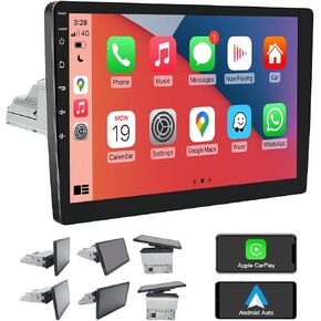 راديو سيارة بشاشة تعمل باللمس مقاس 10 بوصة، راديو Apple CarPlay ستيريو، تشغيل السيارة اللاسلكية 10 بوصة، تشغيل Android التلقائي على YouTube، راديو السيارة بلوتوث بشاشة تعمل باللمس، جهاز استقبال الصوت مع نظام تحديد المواقع والملاحة FM واي فاي SWC in Kuwait