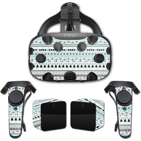MightySkins Skin Compatible with HTC Vive Full Coverage - Turquoise Tribal | Protective, Durable, and Unique Vinyl Decal wrap Cover | Easy to Apply, Remove, and Change Styles | Made in The USA