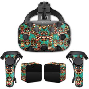 MightySkins Skin Compatible with HTC Vive Full Coverage - Crazy Tikis | Protective, Durable, and Unique Vinyl Decal wrap Cover | Easy to Apply, Remove, and Change Styles | Made in The USA
