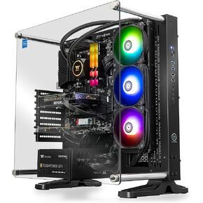 Thermaltake LCGS Shadow 360 AIO Liquid Gaming PC (AMD RYZEN 5 5600X 6-core, ToughRam DDR4 3600Mhz 16GB RGB Memory, NVIDIA® GeForce RTX™ 3060, 1TB NVMe M.2, WiFi,Win 10 Home) P3BK-B550-S36-LCS