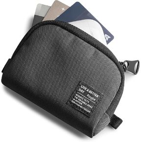 Ringke Mini Pouch Half Pocket Compatible with AirPods Pro Case and AirPods 3rd, 2nd, 1st Generation Case, Galaxy Buds Pouch, Universal Wireless Ear Buds Cover with Keychain - Beige