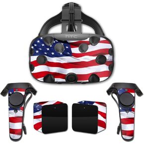 MightySkins Skin Compatible with HTC Vive Full Coverage - American Flag | Protective, Durable, and Unique Vinyl Decal wrap Cover | Easy to Apply, Remove, and Change Styles | Made in The USA