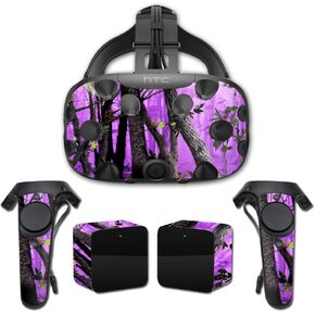 MightySkins Skin Compatible with HTC Vive Full Coverage - Purple Tree Camo | Protective, Durable, and Unique Vinyl Decal wrap Cover | Easy to Apply, Remove, and Change Styles | Made in The USA