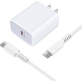 شاحن Motorola شحن سريع لجهاز Moto Edge 2024 G Stylus G Pure Power Edge 5G UW One 5G UW Razr 40 Ultra Edge 50 Ultra، كتلة شاحن 25 وات C وسلك USB C بطول 6 أقدام لهاتف Samsung Galaxy A15 A14 A13 S24 S23 S22 in Kuwait