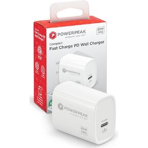 USB C Charger, Type C Fast Charger, 20W USB-C Power Adapter PD, Compact USB C Power Adapter for iPhone 14/14 Pro, Galaxy, Pixel, AirPods Pro. White