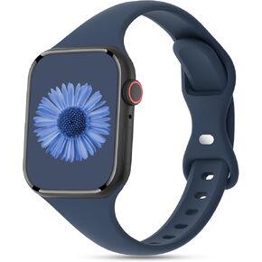 سوار سيليكون نحيف متوافق مع أساور ساعة Apple 38 مم 40 مم 41 مم 42 مم 44 مم 45 مم 49 مم، حزام رياضي ناعم ورقيق وأساور معصم ضيقة لسلسلة iWatch 9/8/SE/7/6/5/4/3/2/1/Ultra Women Men in Kuwait