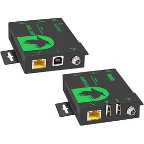 Monoprice Blackbird Pro‑Sumer HDMI KVM Extender, 70m, 4K60, HDMI 2.0b, HDCP 2.2, HDR, HDR10, HDR10+, Dolby Vision, HLG, Audio Extraction, KVM Pass‑Through