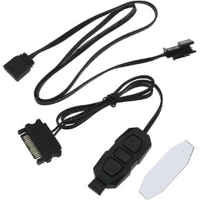 The Lord of the Tools 2Pcs Desktop ARGB Controller with Motherboard Control Wiring 3-pin ARGB Connector Compatible with ASUS Compatible with MSI ASRock Accessories