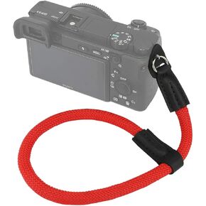 Haoge Camera Hand Wrist Strap for Olympus E-M1 E-M5 II III E-M10 II III E-P5 E-PL5 E-PL6 E-PL7 E-PL8 E-PL9 E-PL10 SH-1 SH-2 SH-3 Pen-F EM1 EM5 EM10 EP5 EPL7 EPL8 EPL9 EPL10 PENF Climbing Rope Red