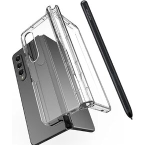 2pcs/Set Galaxy Z Fold 4 Case with S Pen Fold Edition Compatible with Samsung Galaxy Z Fold 4 S Pen with Case for Samsung Galaxy Z Fold 4 5G S Pen Stylus Pen Free Case, EF-FF92PCBEGUS Clear