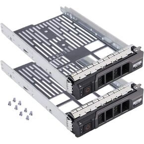 2pcs 3.5" SAS SATA SATA Hard Drive Caddy Tray Enclosure Compatible for DELL PowerEdge R310 R320 R410 R415 R510 R515 R610 R710 T610 T710 KG1CH F238F (KG1CH-2PCS)