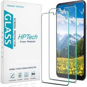 HPTech 2-Pack Tempered Glass For LG K51, Reflect, Q51 Screen Protector, Easy to Install, 9H Hardness, Bubble Free