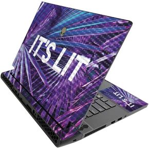 MightySkins Carbon Fiber Skin for Alienware M15 R3 (2020) & M15 R4 (2021) - Its Lit | Durable Textured Carbon Fiber Finish | Easy to Apply and Change Style | Made in The USA
