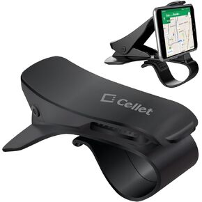 Cellet Cell Phone Holder Adjustable Car Dashboard Smartphone Clip In Mount Compatible for iPhone 13 Pro 12 Pro Max Mini SE Galaxy S21 Ultra 5G S20 S10 Note 20 10 9 Google Pixel 5 4a 3 LG Motorola