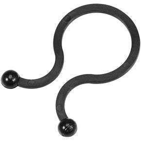 uxcell Twist Lock Cable Wire Ties Nylon U Shape Save Place 22mm Dia Black 100pcs