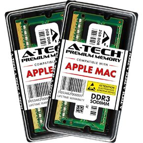 A-Tech for Apple 4GB Kit (2X 2GB) DDR3 1067MHz / 1066MHz PC3-8500 SODIMM Memory RAM Upgrade for MacBook, MacBook Pro, iMac, Mac mini - (Late 2008, Early 2009, Mid 2009, Late 2009, Mid 2010) Models