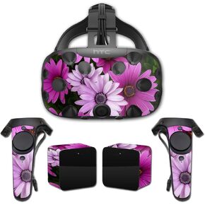 MightySkins Skin Compatible with HTC Vive Full Coverage - Purple Flowers | Protective, Durable, and Unique Vinyl Decal wrap Cover | Easy to Apply, Remove, and Change Styles | Made in The USA