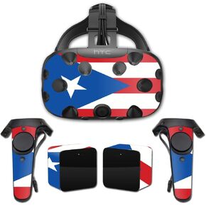 MightySkins Skin Compatible with HTC Vive Full Coverage - Puerto Rican Flag | Protective, Durable, and Unique Vinyl Decal wrap Cover | Easy to Apply, Remove, and Change Styles | Made in The USA