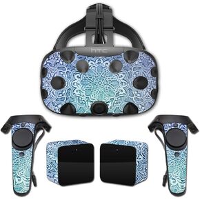 MightySkins Skin Compatible with HTC Vive Full Coverage - Carved Blue | Protective, Durable, and Unique Vinyl Decal wrap Cover | Easy to Apply, Remove, and Change Styles | Made in The USA