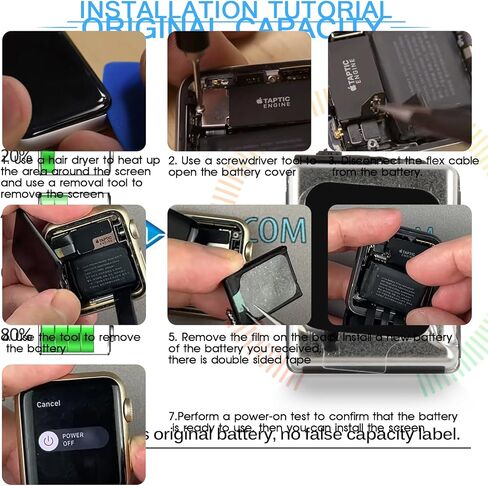 استبدال البطارية لساعة Apple Series 8 41 مم A2810 A2770 A2772 A2773 A2857 لبطارية IWatch الجيل الثامن ذات السعة القياسية تتضمن مجموعة أدوات إصلاح كاملة (ليست لـ 45 مم) in Saudi Arabia