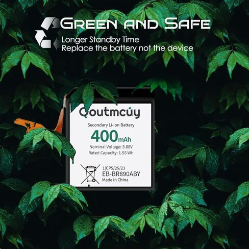 بطارية بديلة EB-BR890ABY لساعة Samsung Galaxy Watch4 Classic SM-R890 SM-R895 (46 ملم)/Galaxy Watch4 SM-R870 SM-R875 SM-R875U (44 ملم) مع مجموعة أدوات إصلاح احترافية (400𝒎𝑨𝒉/3.88𝑽) in Kuwait