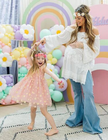 AGQT Baby Girls Tulle Tutu Dress Toddler Princess Birthday Dresses, 9M-4T | Summer Ruffle Sleeve A Line Fancy Cake Smash Outfit, Fairy Formal Party Gowns for Photoshoot, Wedding, Flower Sundress in Saudi Arabia