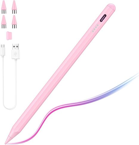 TiMOVO Stylus Pen for Touch Screens, Active Stylus Pencil for Apple iPad/iPhone/Samsung/Android Tablets Phone,Universal Smart Digital Tablet Pen for iPhone/iPad/Pro/Air/Mini Writing Drawing, White in Saudi Arabia