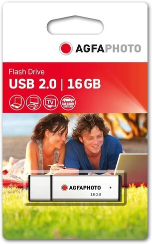 محرك أقراص فلاش USB عالي السرعة بسعة 16 جيجابايت من AgfaPhoto - متوافق مع نظامي التشغيل Windows وiOS - حل تخزين محمول لنقل البيانات والنسخ الاحتياطي ومشاركة الملفات - شريحة ذاكرة USB مدمجة in Kuwait