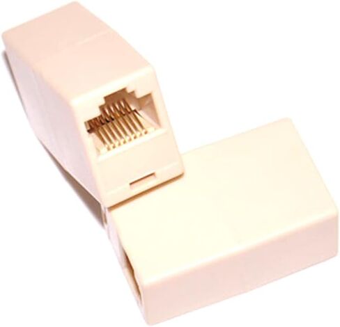 5 قطع RJ45 Cat7/Cat6/Cat5e 8P8C مقبس موصل مقرنة لتمديد النطاق العريض إيثرنت شبكة LAN كابل النجار موسع التوصيل، أبيض in Saudi Arabia