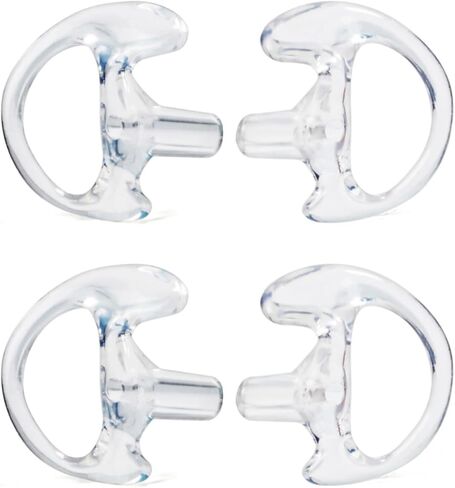 Replacement Earmold Earbud for Two Way Radio Air Acoustic Coil Tube Earpiece Headset，for Motorola Kenwood Baofeng Walkie Talkie Earpieces (Clear, 2 Pairs) in Kuwait